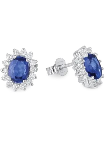 Earrings Demetra Woman CHROMA in White Gold Zaffiro 1.82 Ct 129.Z.182.042.W.A3 - 129.Z.182.042.W.A3